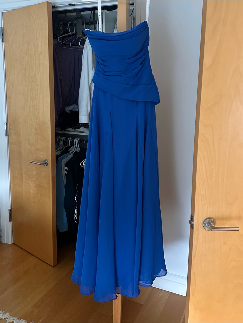 Azazie Royal Blue Corset Dress